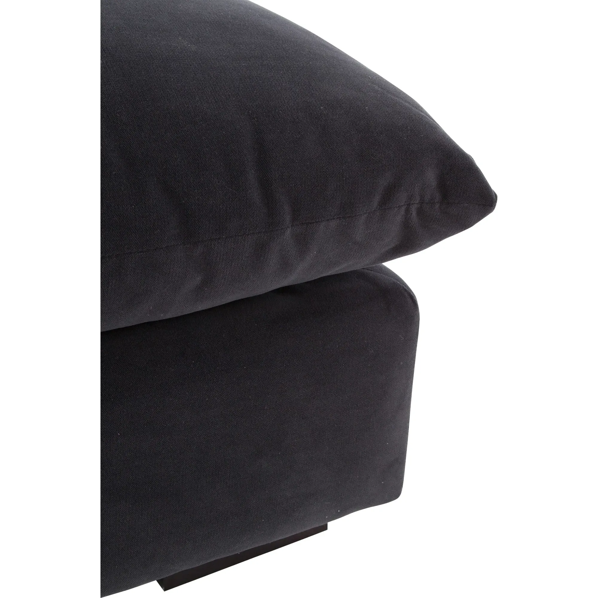 Cee Small Armless Sofa - Charcoal Grey, Performance Fabric