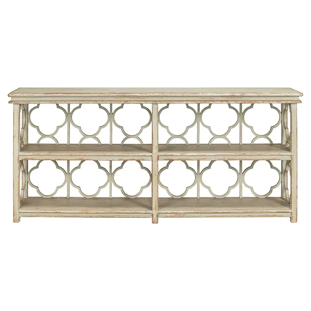 Celeste Console Table Bookshelf - Green, Reclaimed Pine image