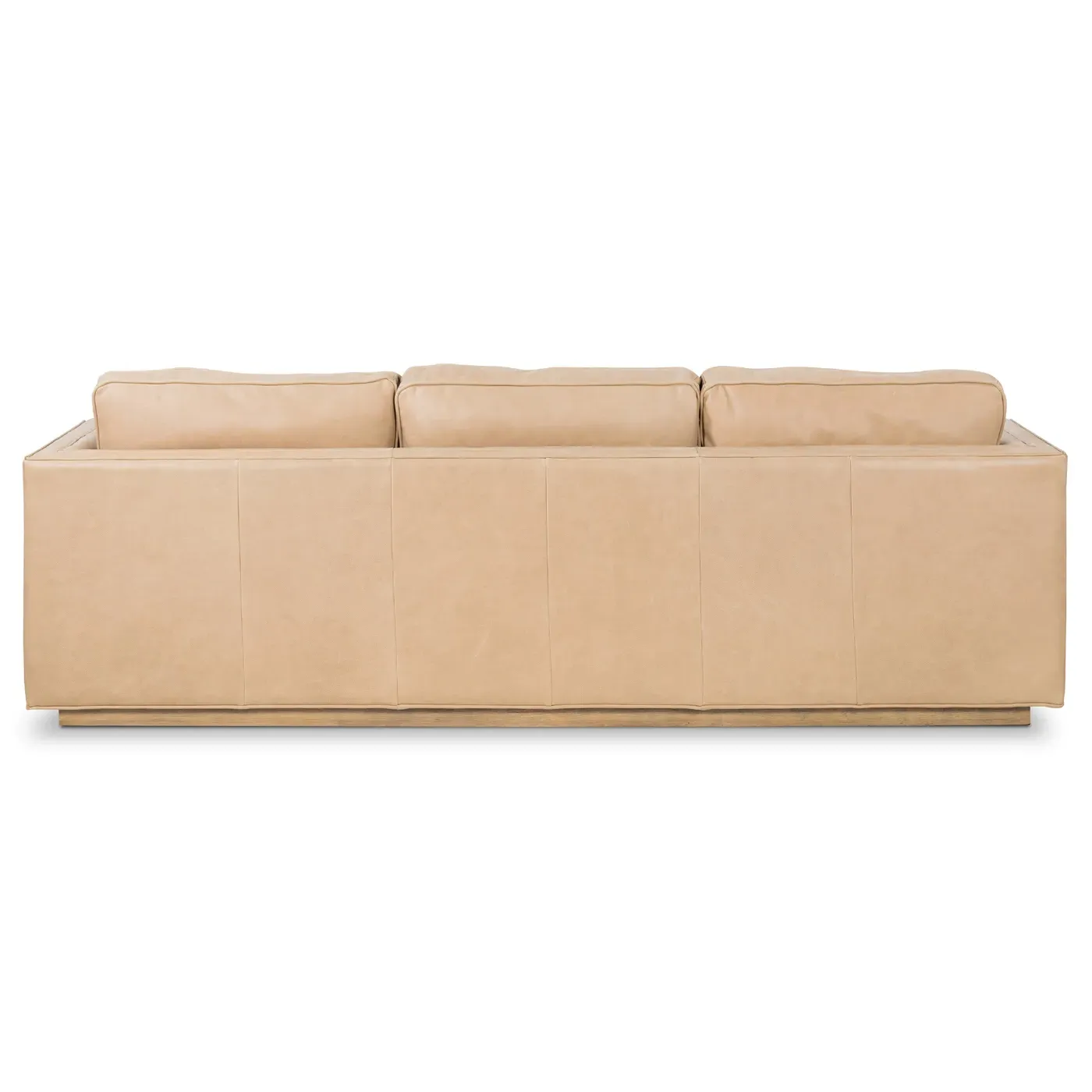 Celeste Tufted Seat Sofa - Beige, Leather