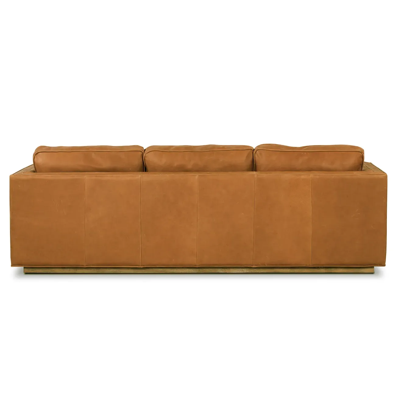 Celeste Tufted Seat Sofa - Cognac, Leather