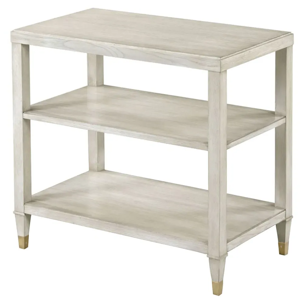 Celia Rectangular Side Table - White, Ash Wood image