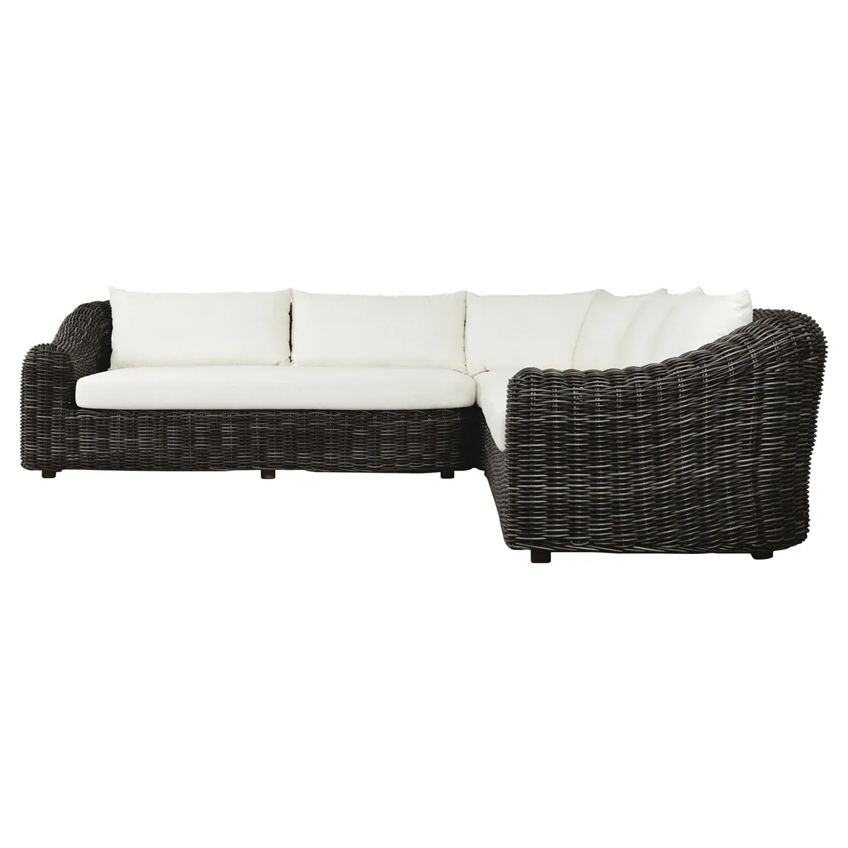 Celina 122" Outdoor Sectional - Cream, Teak