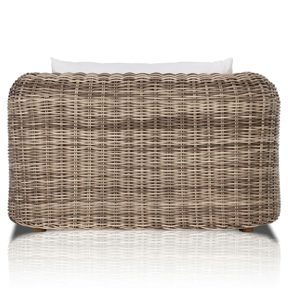 Celina Outdoor Arm Chair - White, Teak