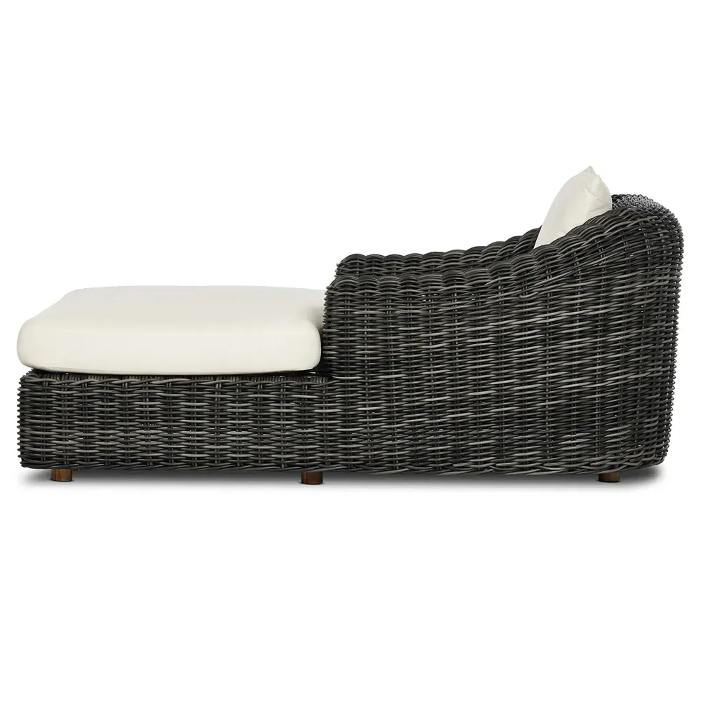 Celina Outdoor Chaise Lounge - Cream, Teak