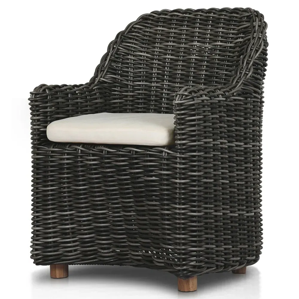 Celina Outdoor Dining Arm Chair - Cream, Teak