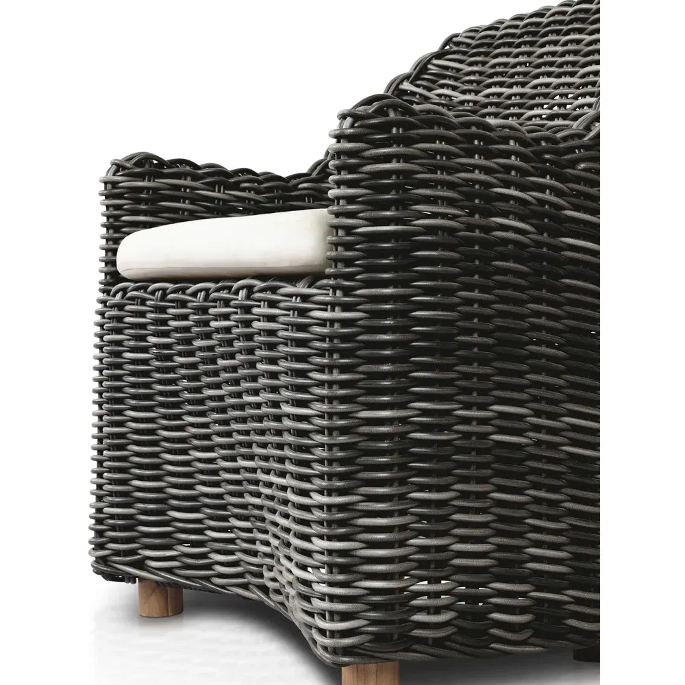 Celina Outdoor Dining Arm Chair - Cream, Teak