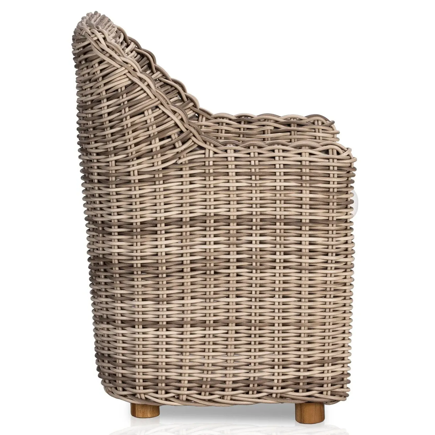 Celina Outdoor Dining Arm Chair - White, Teak