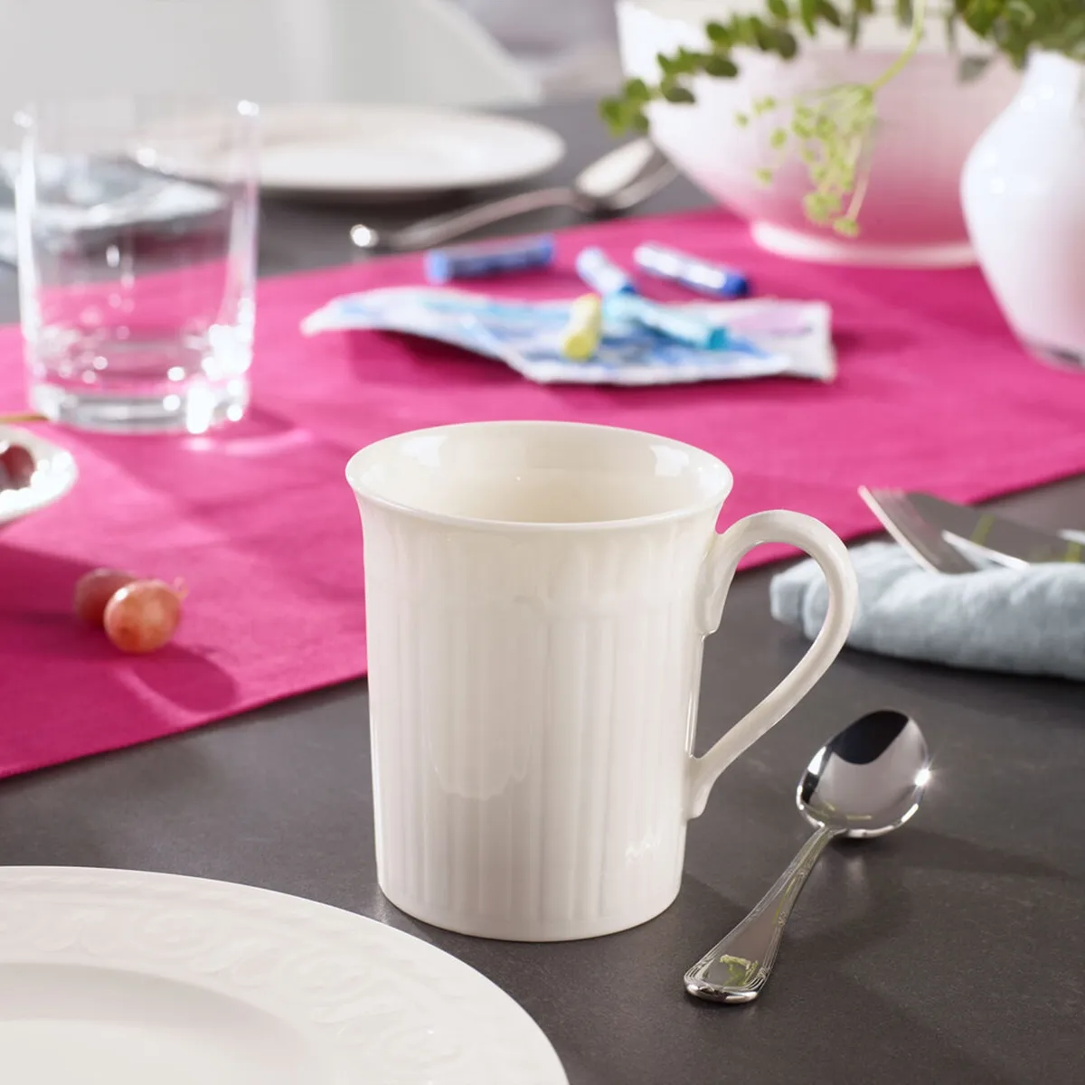 Cellini 24 Piece Dinnerware Set - White, Porcelain