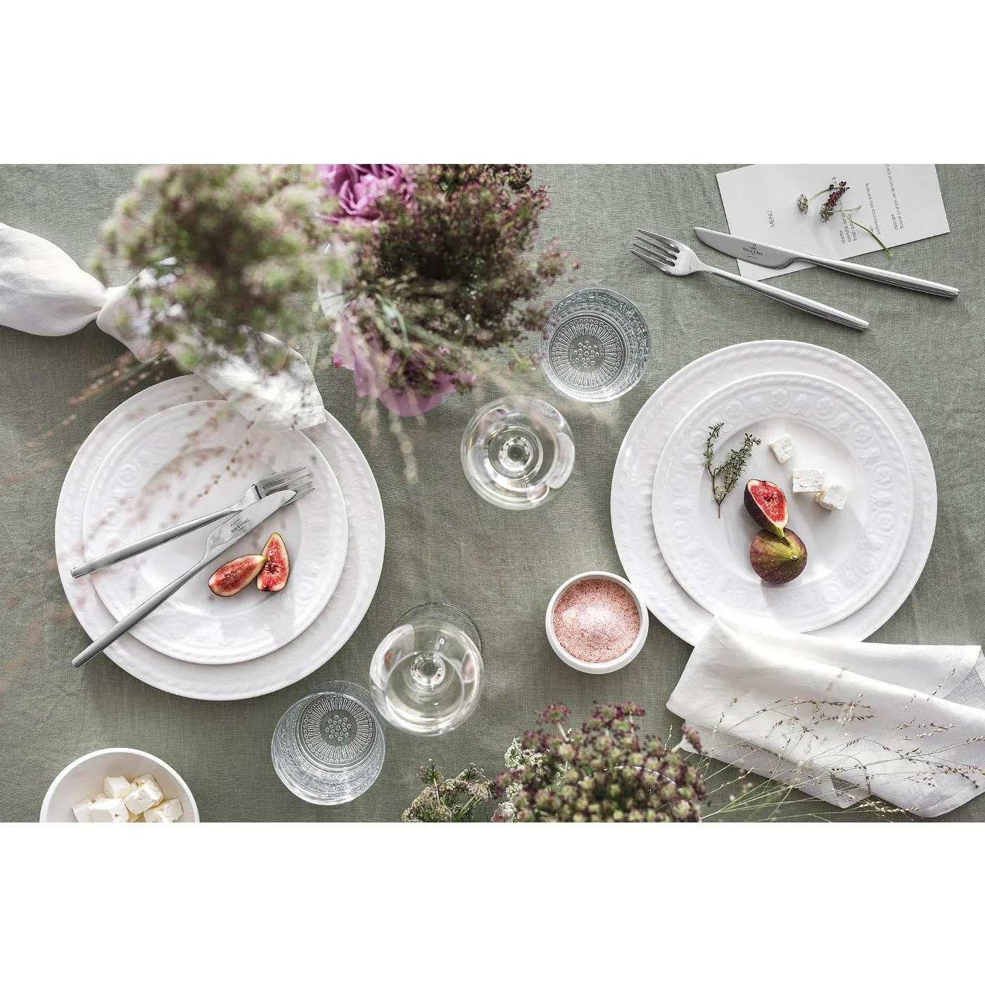 Cellini 24 Piece Dinnerware Set - White, Porcelain