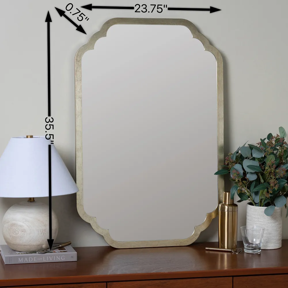 Celly Wall Mirror - Silver Leaf, Wood