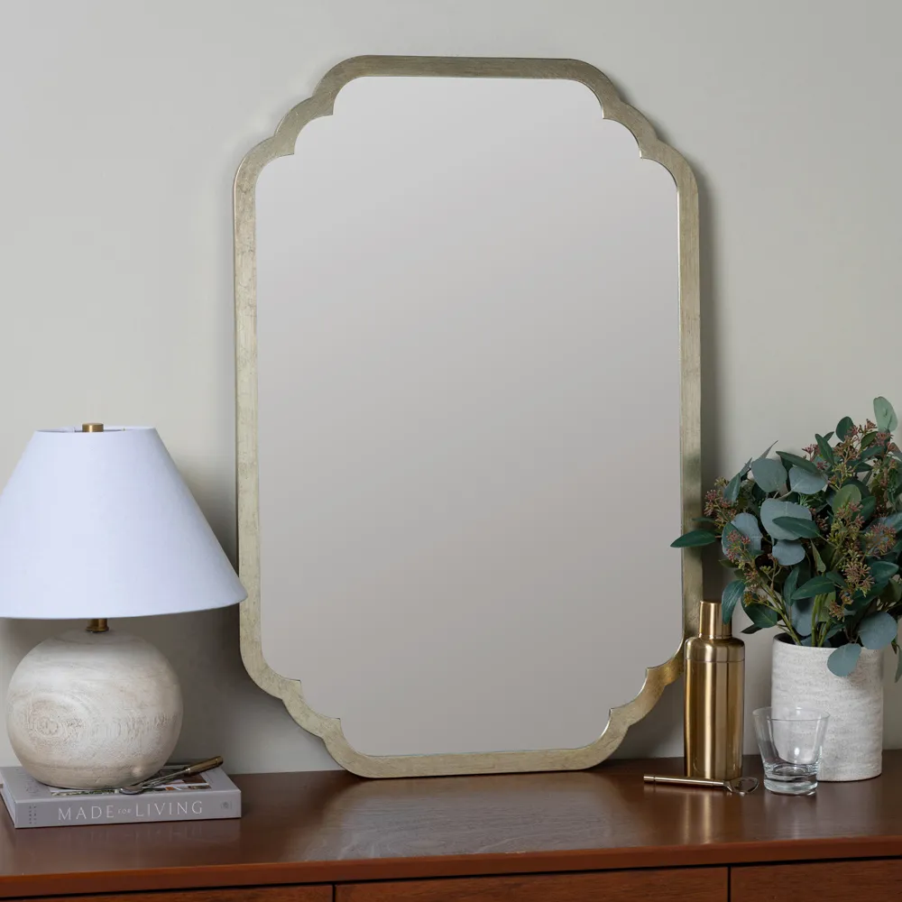 Celly Wall Mirror - Silver Leaf, Wood