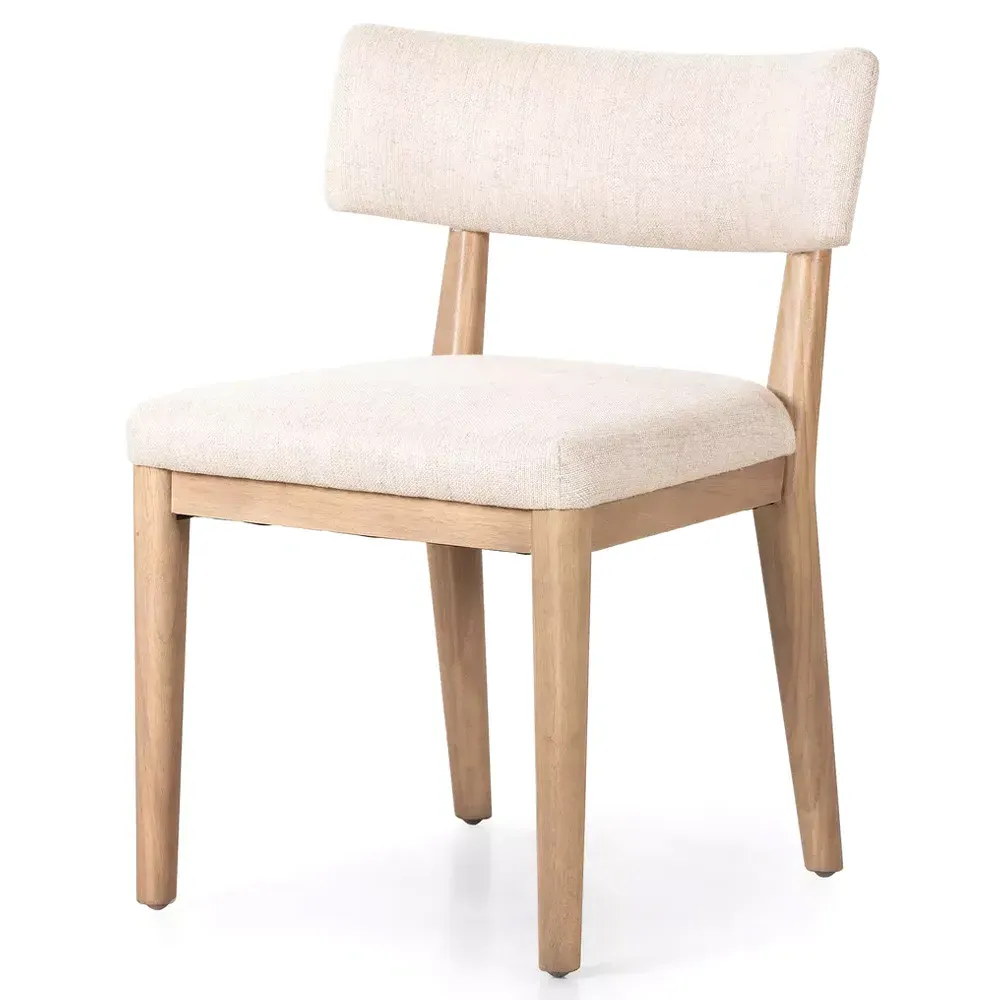 Cerise Upholstered Dining Chair - Cream, Parawood