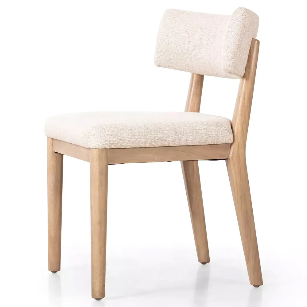 Cerise Upholstered Dining Chair - Cream, Parawood