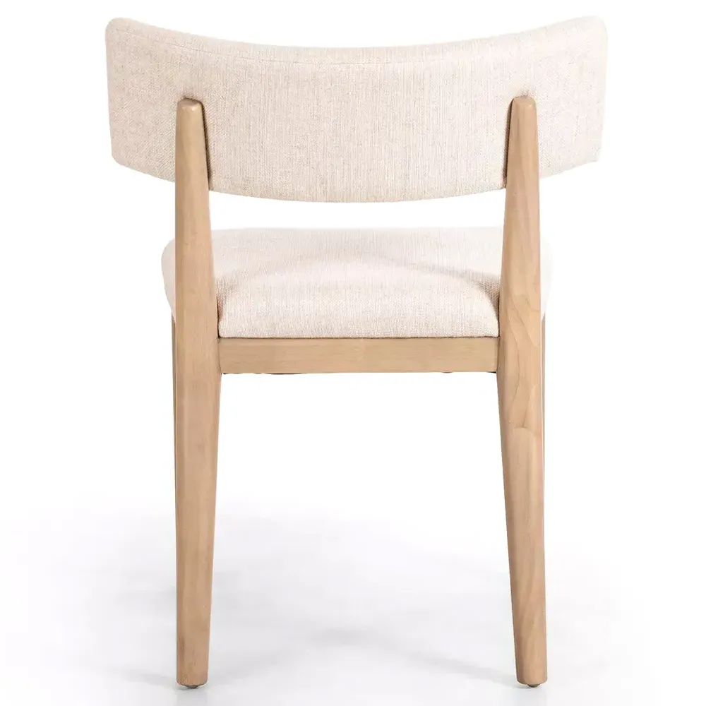 Cerise Upholstered Dining Chair - Cream, Parawood
