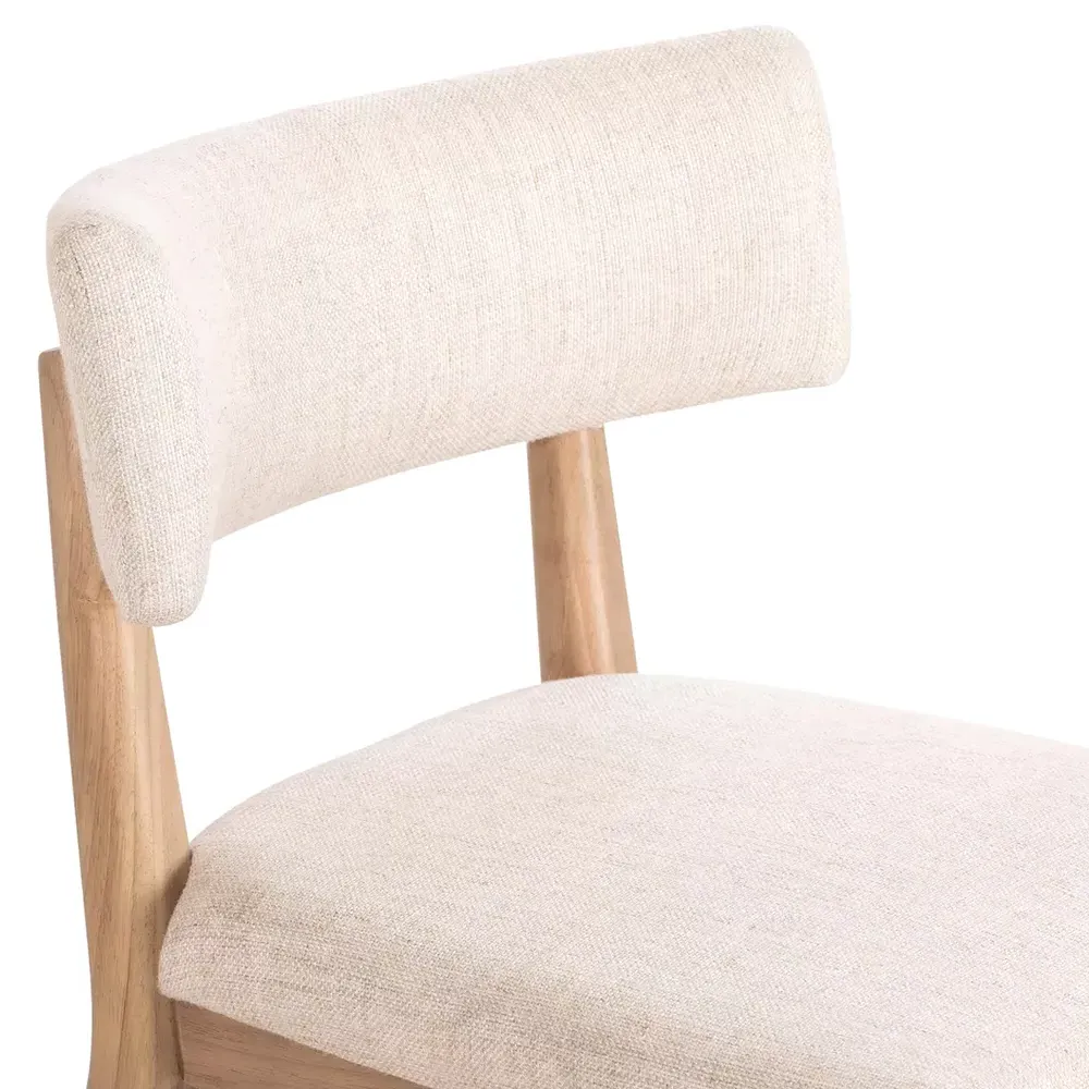 Cerise Upholstered Dining Chair - Cream, Parawood
