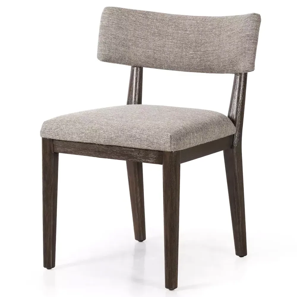 Cerise Upholstered Dining Chair - Grey, Parawood