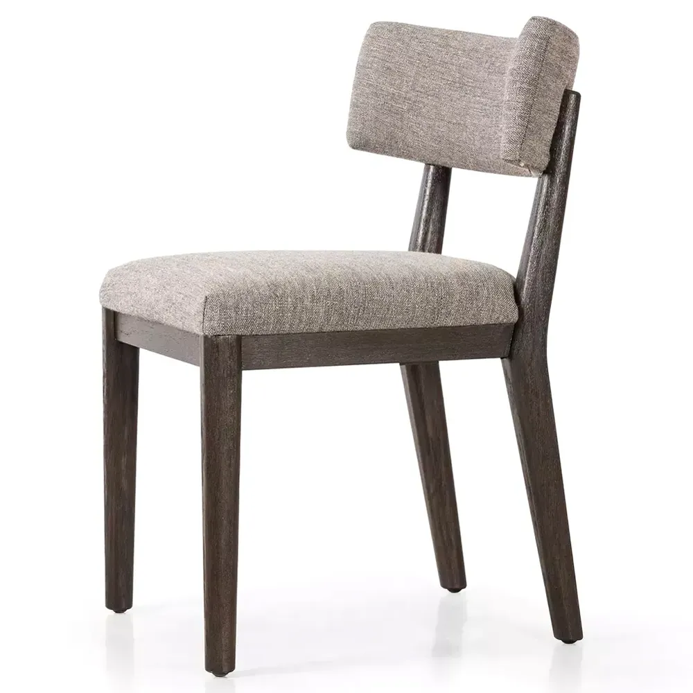 Cerise Upholstered Dining Chair - Grey, Parawood