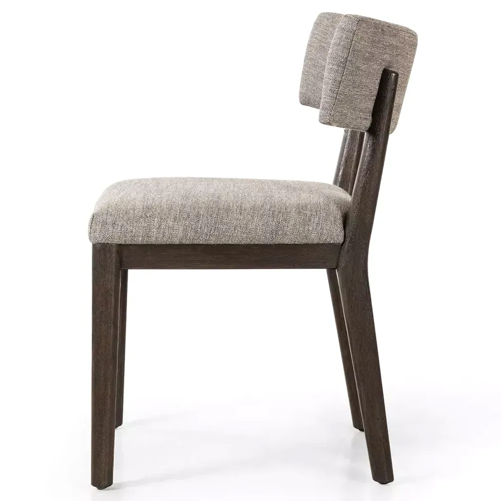 Cerise Upholstered Dining Chair - Grey, Parawood