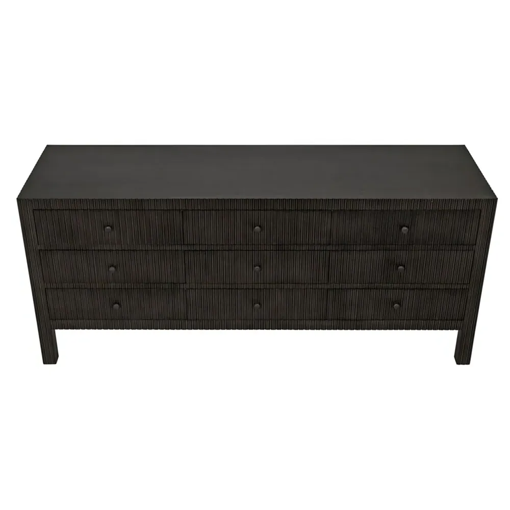 Cevan 9-Drawer Dresser - Pale Black, Mahogany