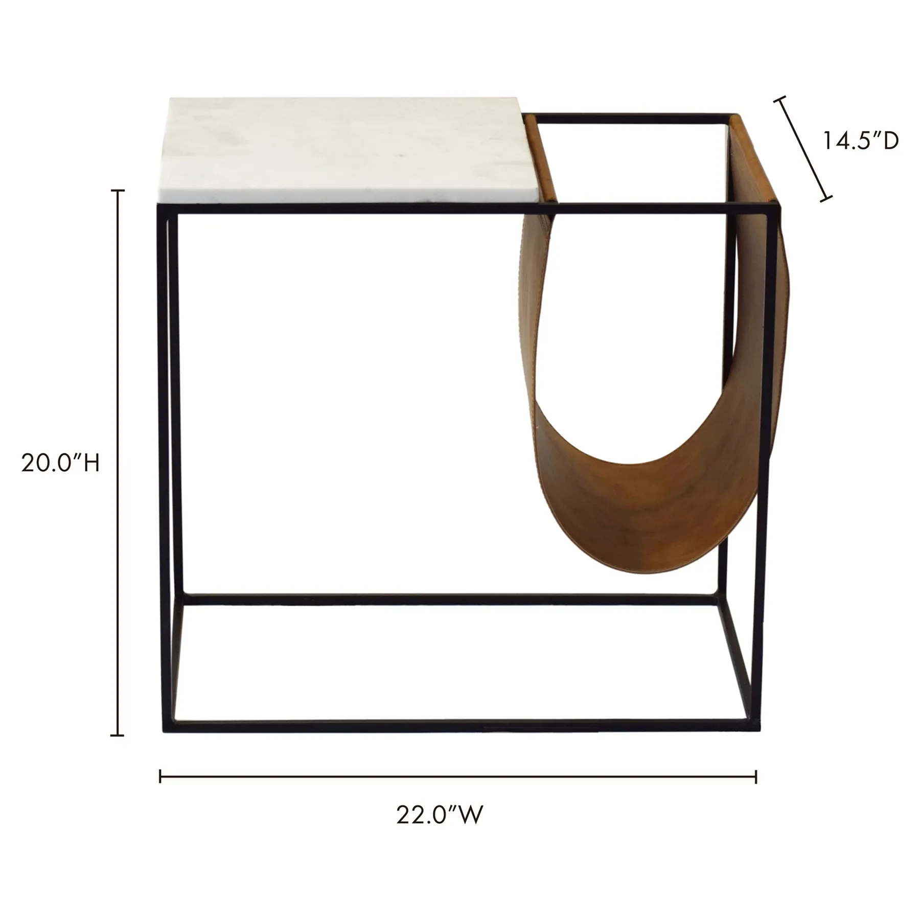 Ceve Sling Magazine Holder - White, Marble