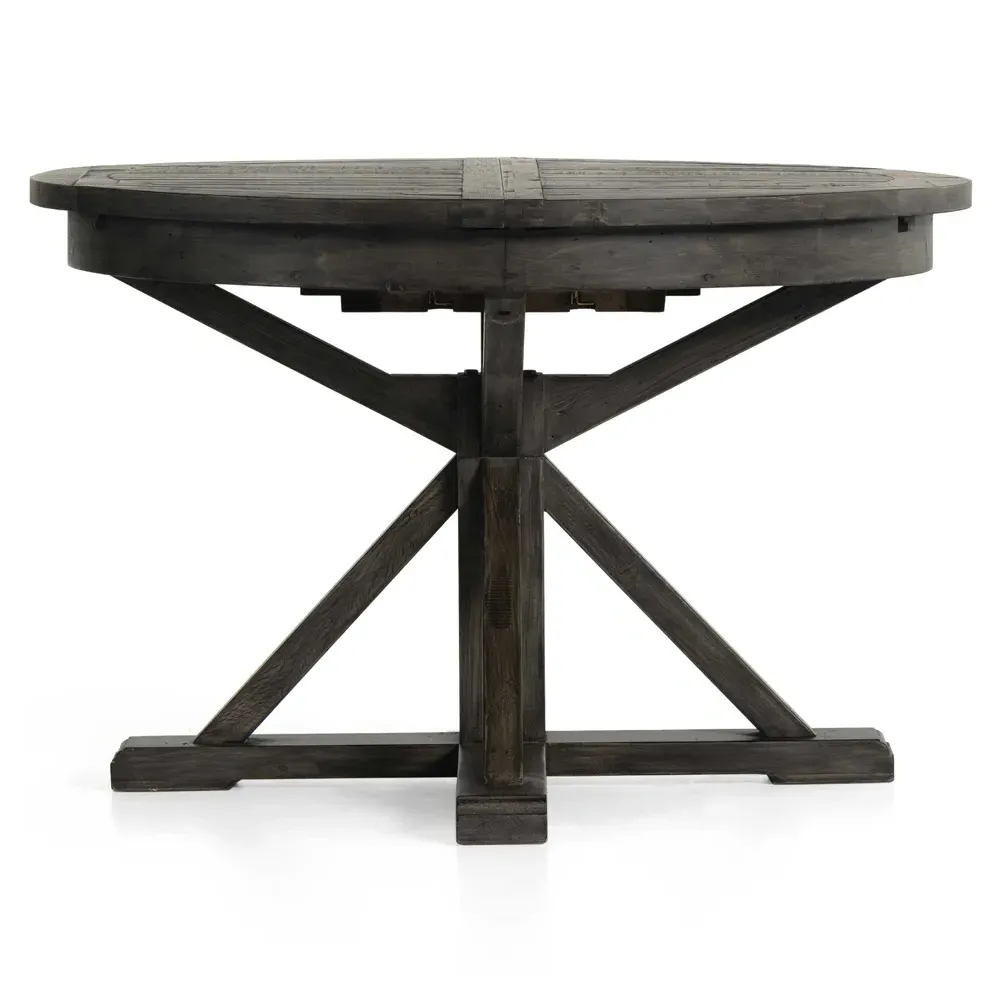 Chabert Extendable Dining Table - Black Olive, Reclaimed Wood