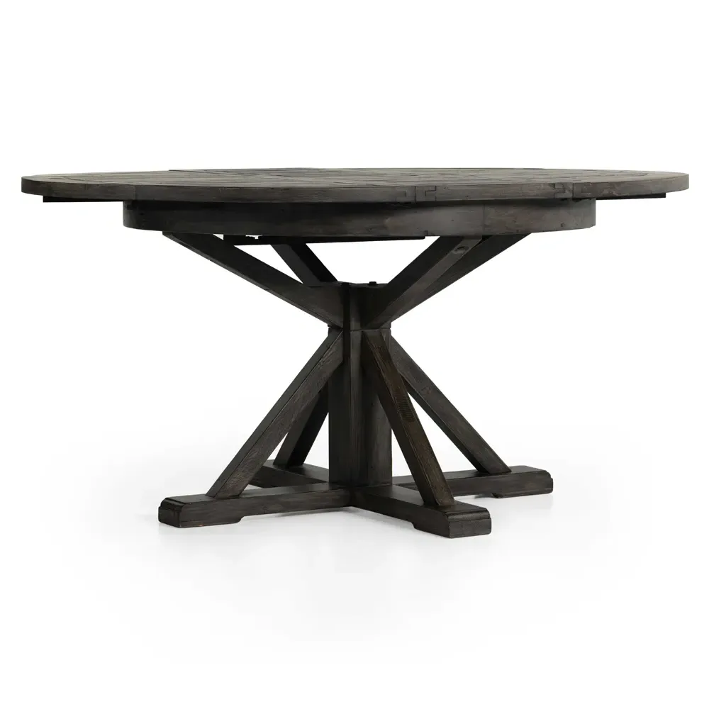 Chabert Extendable Dining Table - Black Olive, Reclaimed Wood
