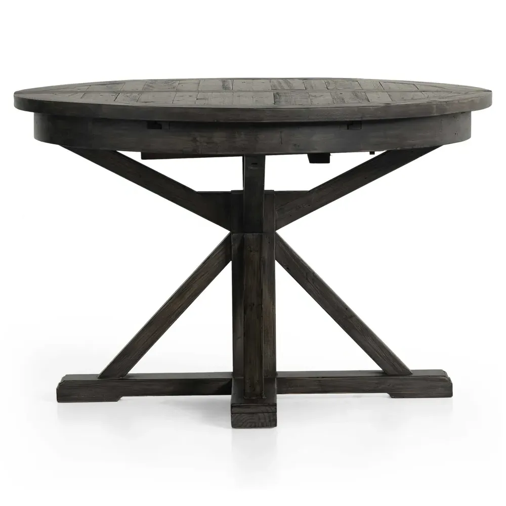 Chabert Extendable Dining Table - Black Olive, Reclaimed Wood