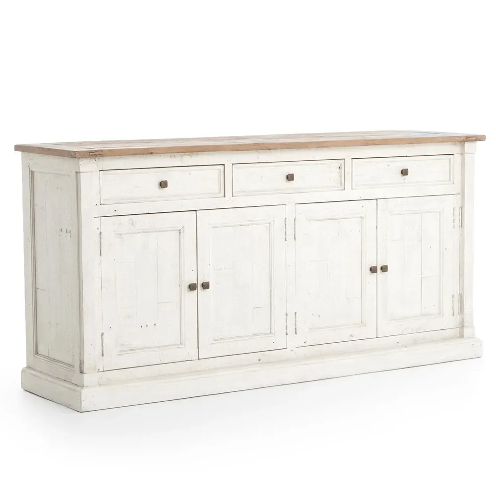 Chabert French Country Sideboard - White, Reclaimed Wood