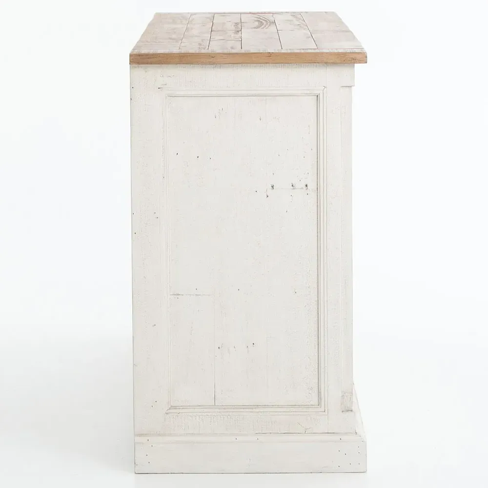 Chabert French Country Sideboard - White, Reclaimed Wood