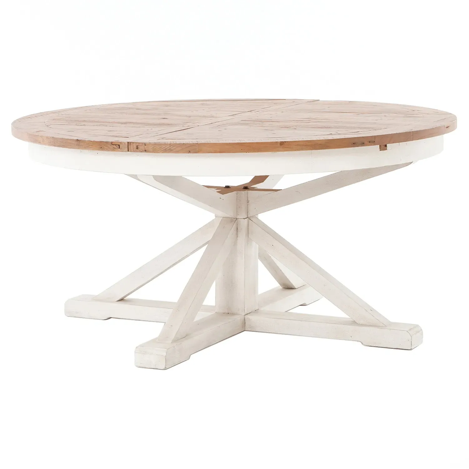 Chabert French Extendable Dining Table - Natural Beige, Reclaimed Wood