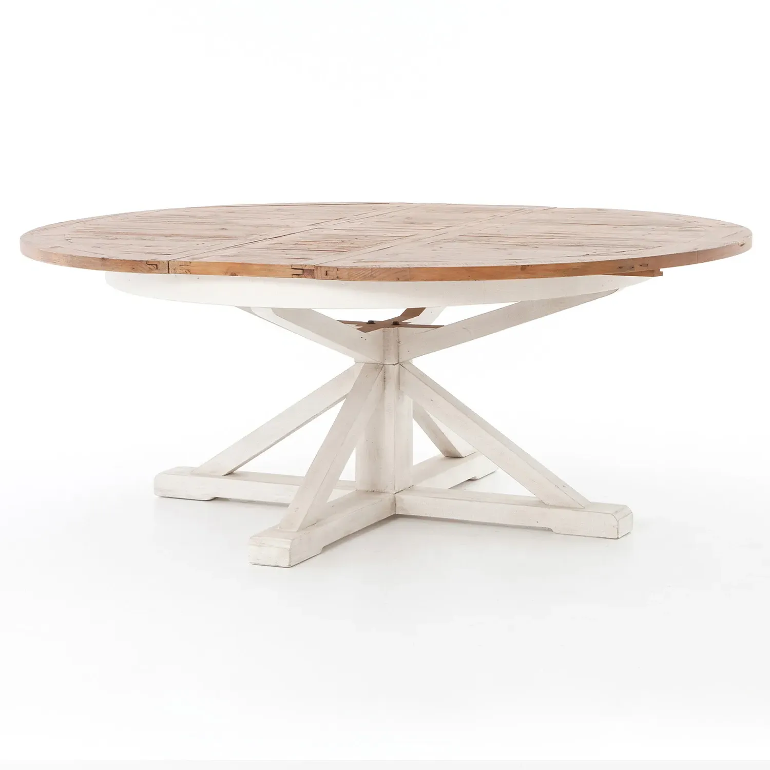 Chabert French Extendable Dining Table - Natural Beige, Reclaimed Wood