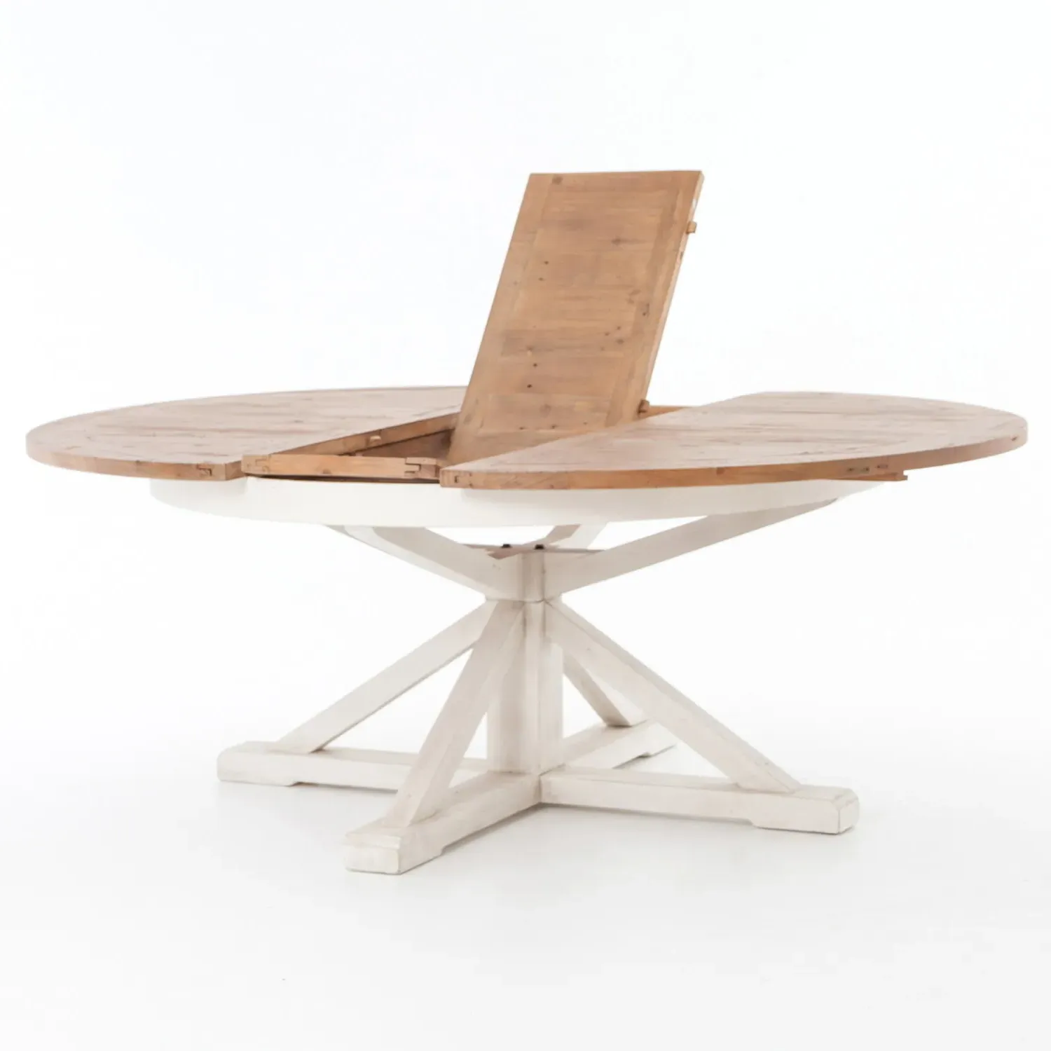 Chabert French Extendable Dining Table - Natural Beige, Reclaimed Wood