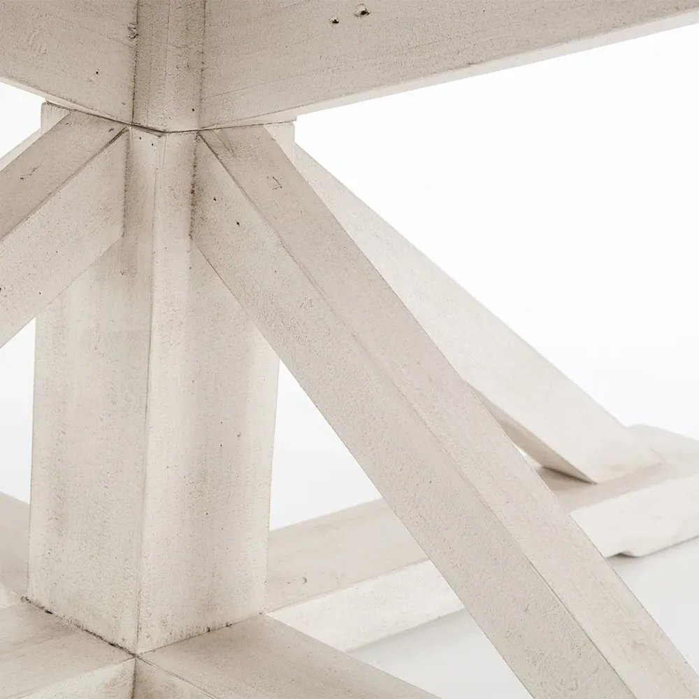 Chabert French Extendable Dining Table - Natural Beige, Reclaimed Wood