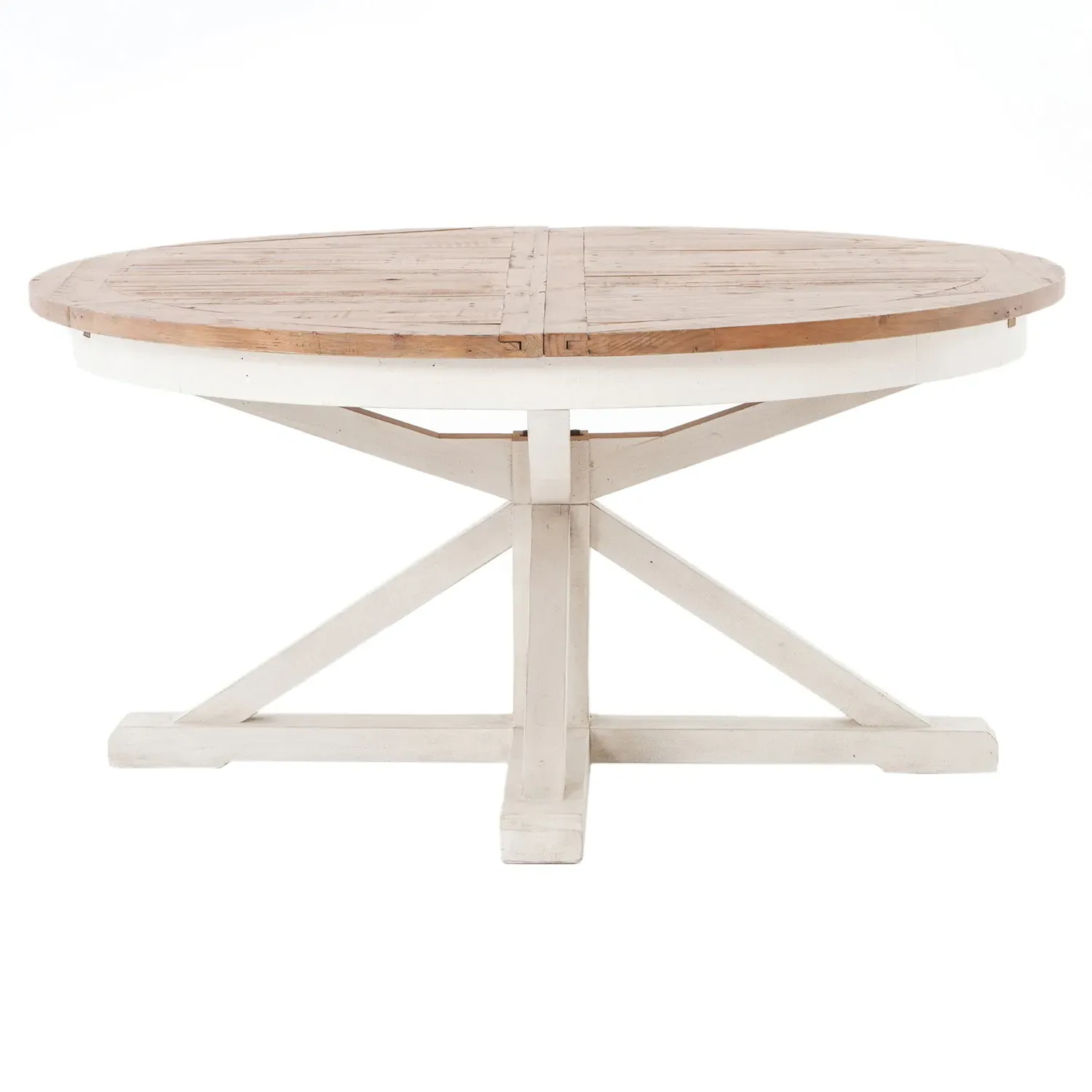 Chabert French Extendable Dining Table - Natural Beige, Reclaimed Wood