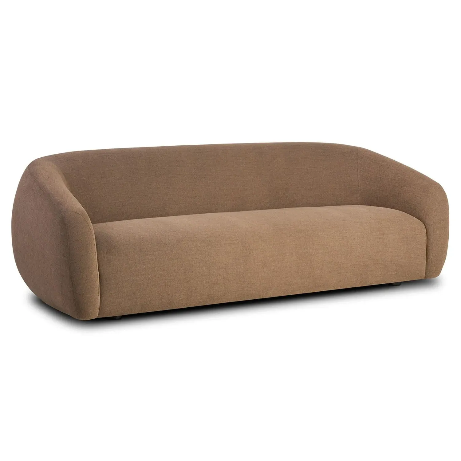 Channing 100" Curved Sofa - Mushroom, Crypton Fabric