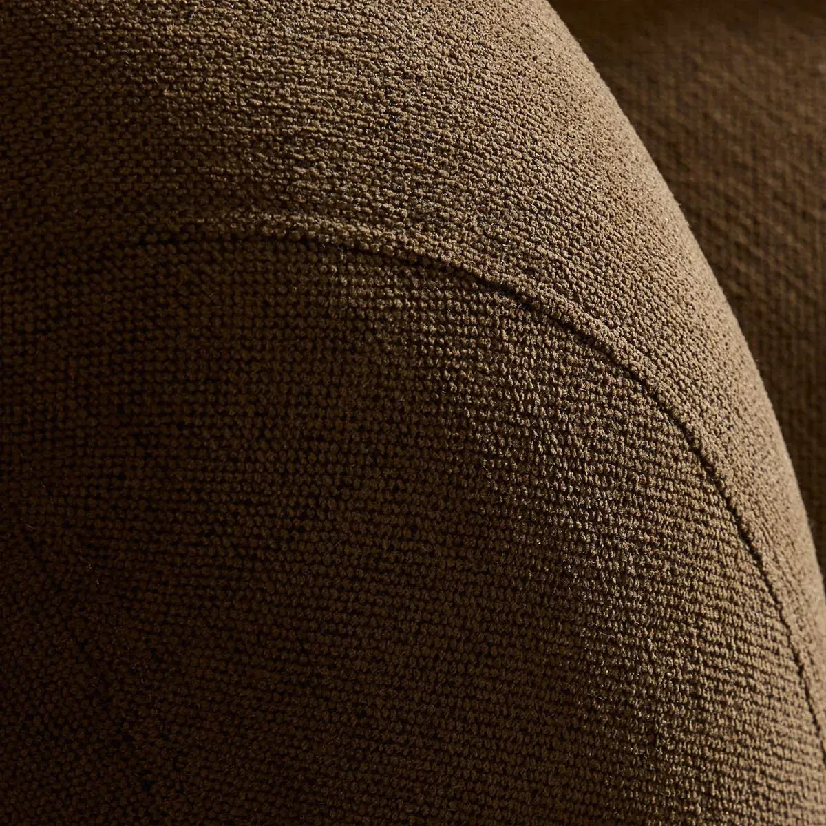 Channing 100" Curved Sofa - Mushroom, Crypton Fabric