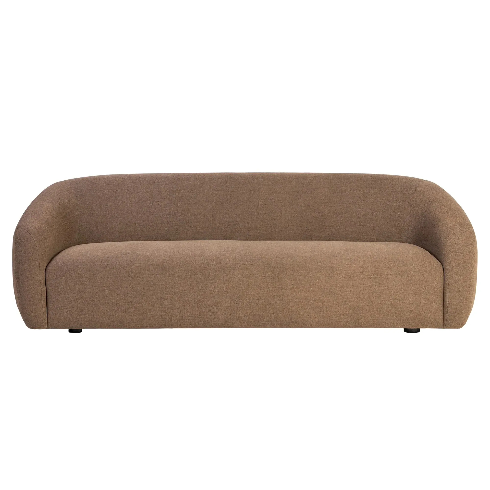 Channing 100" Curved Sofa - Mushroom, Crypton Fabric