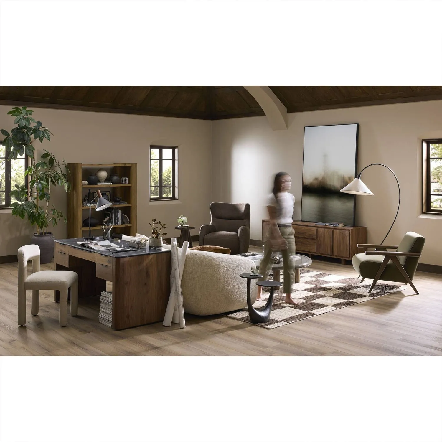 Channing Curved Sofa - Yuma Cream