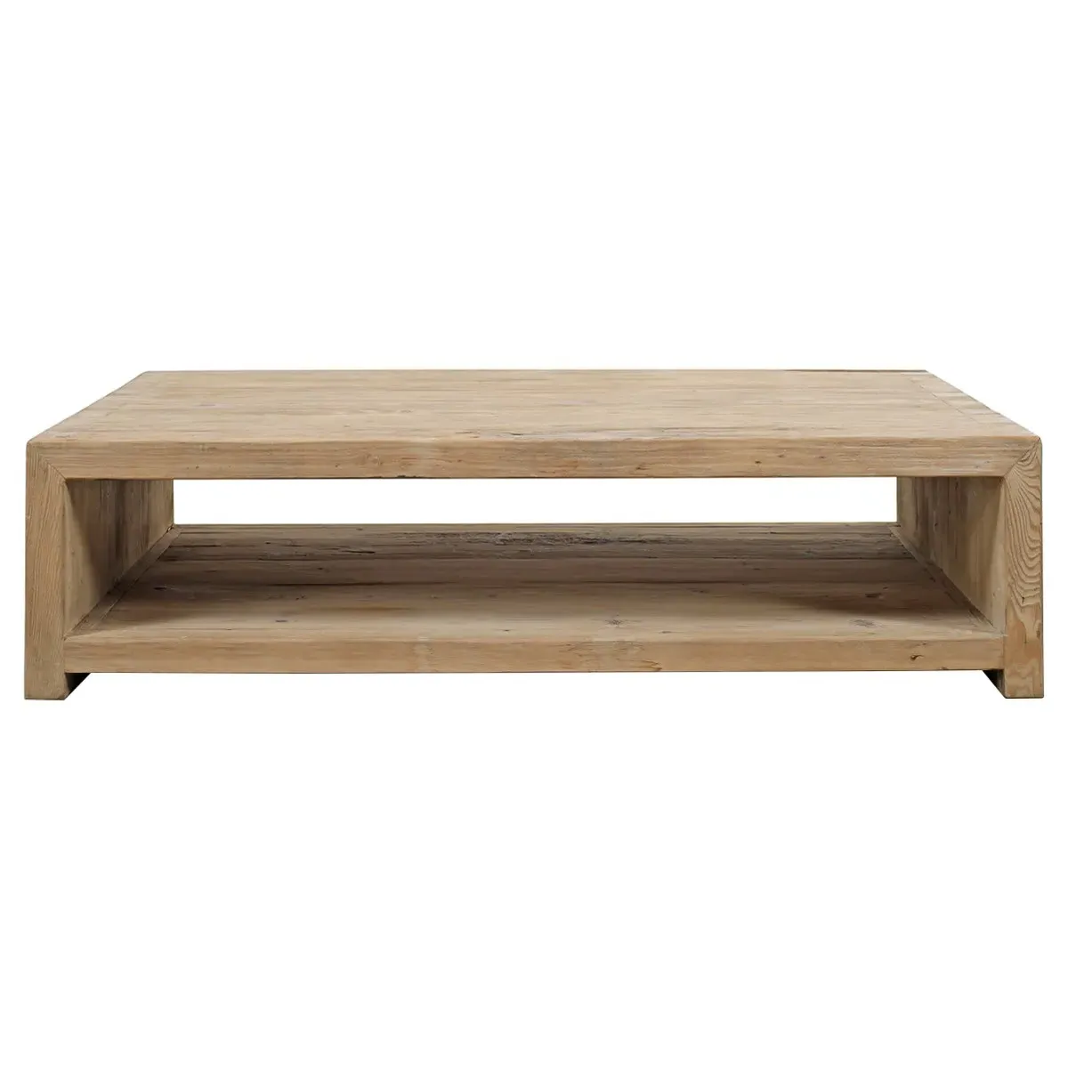 Chantria Deep Rectangular Coffee Table - Brown, Pine Wood