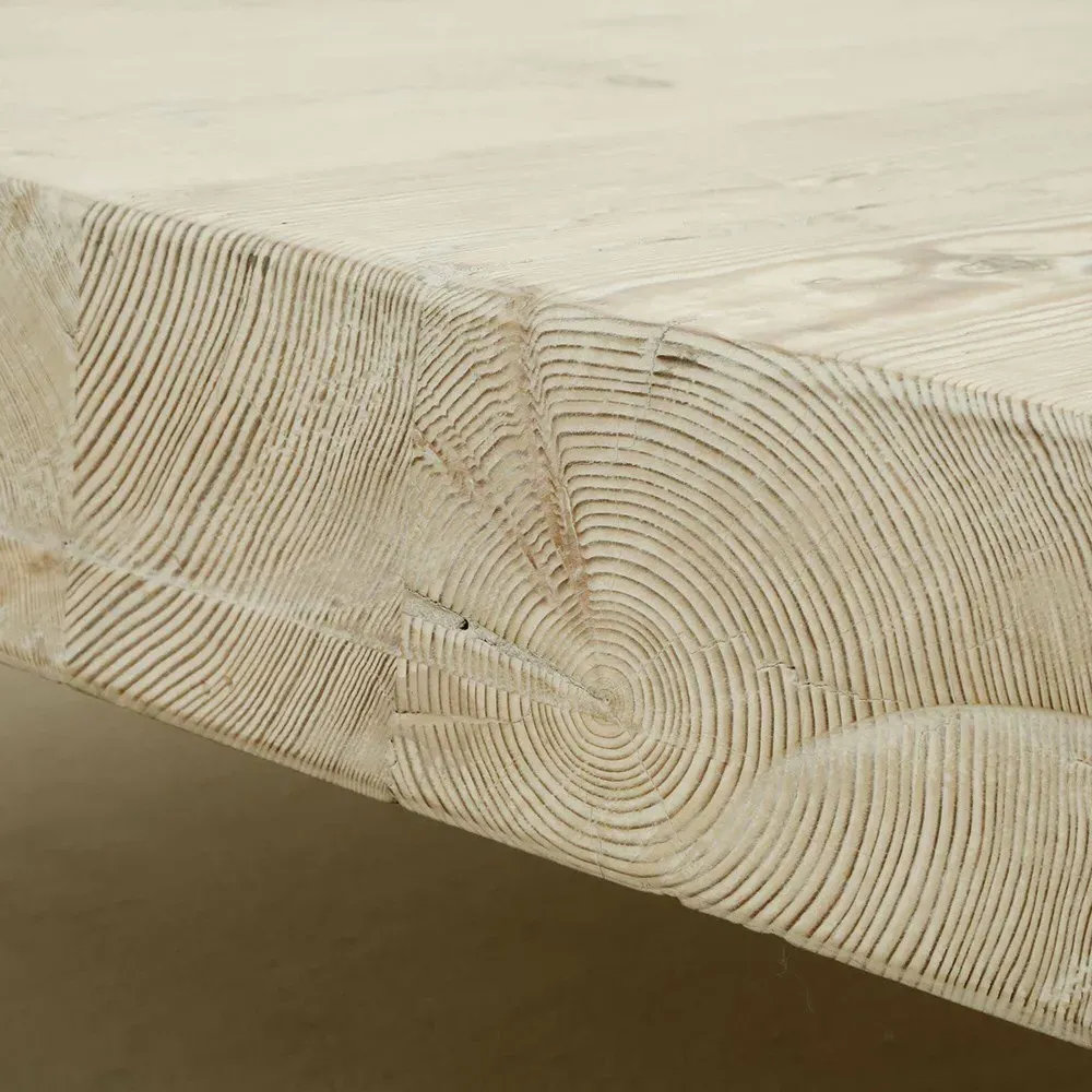 Chantria Rectangular Coffee Table - Brown, Pine Wood