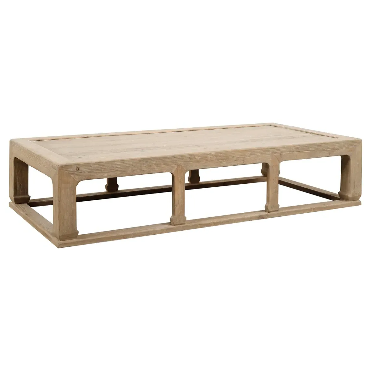 Chantria Rectangular Coffee Table - Brown, Pine Wood