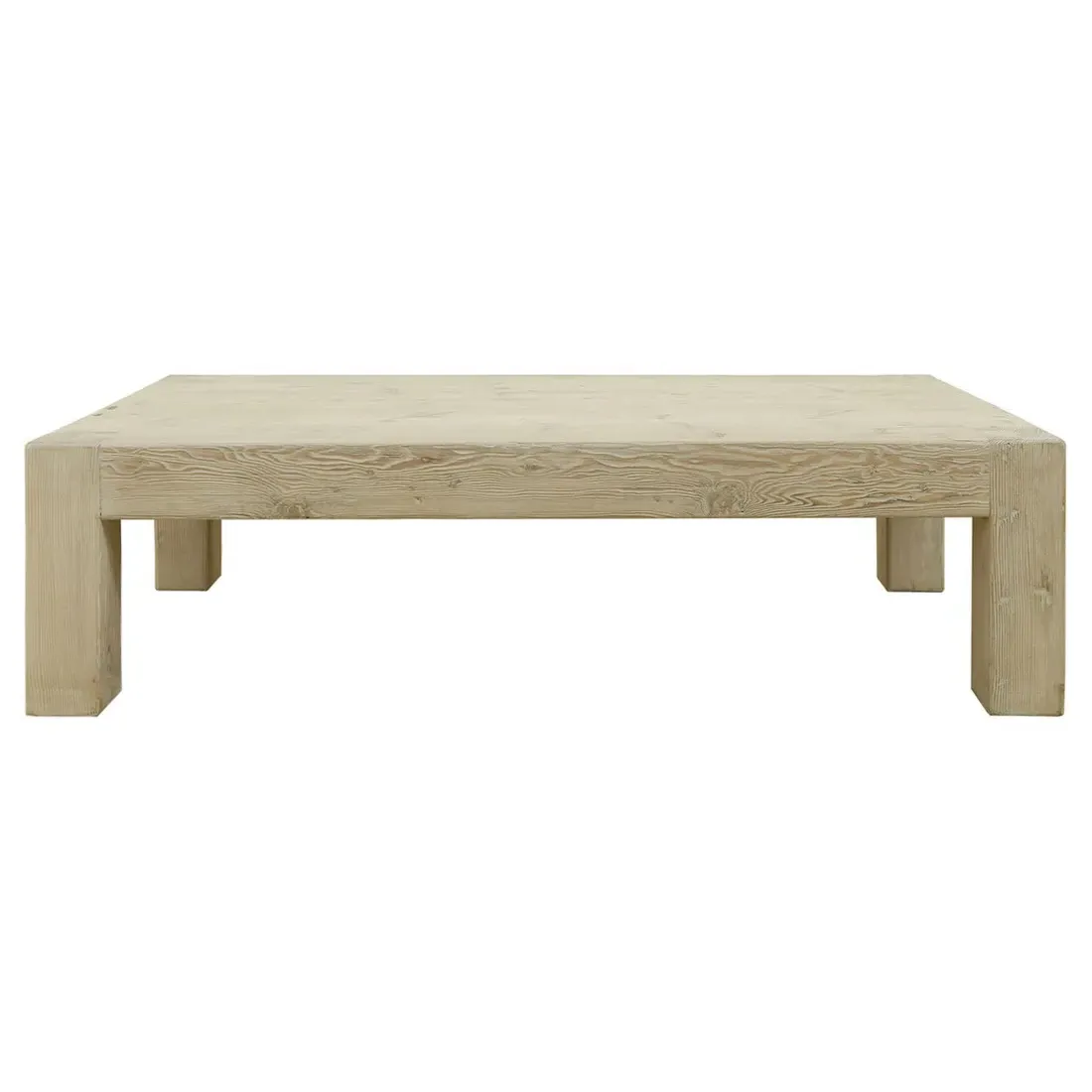 Chantria Rectangular Coffee Table - Brown, Pine Wood image
