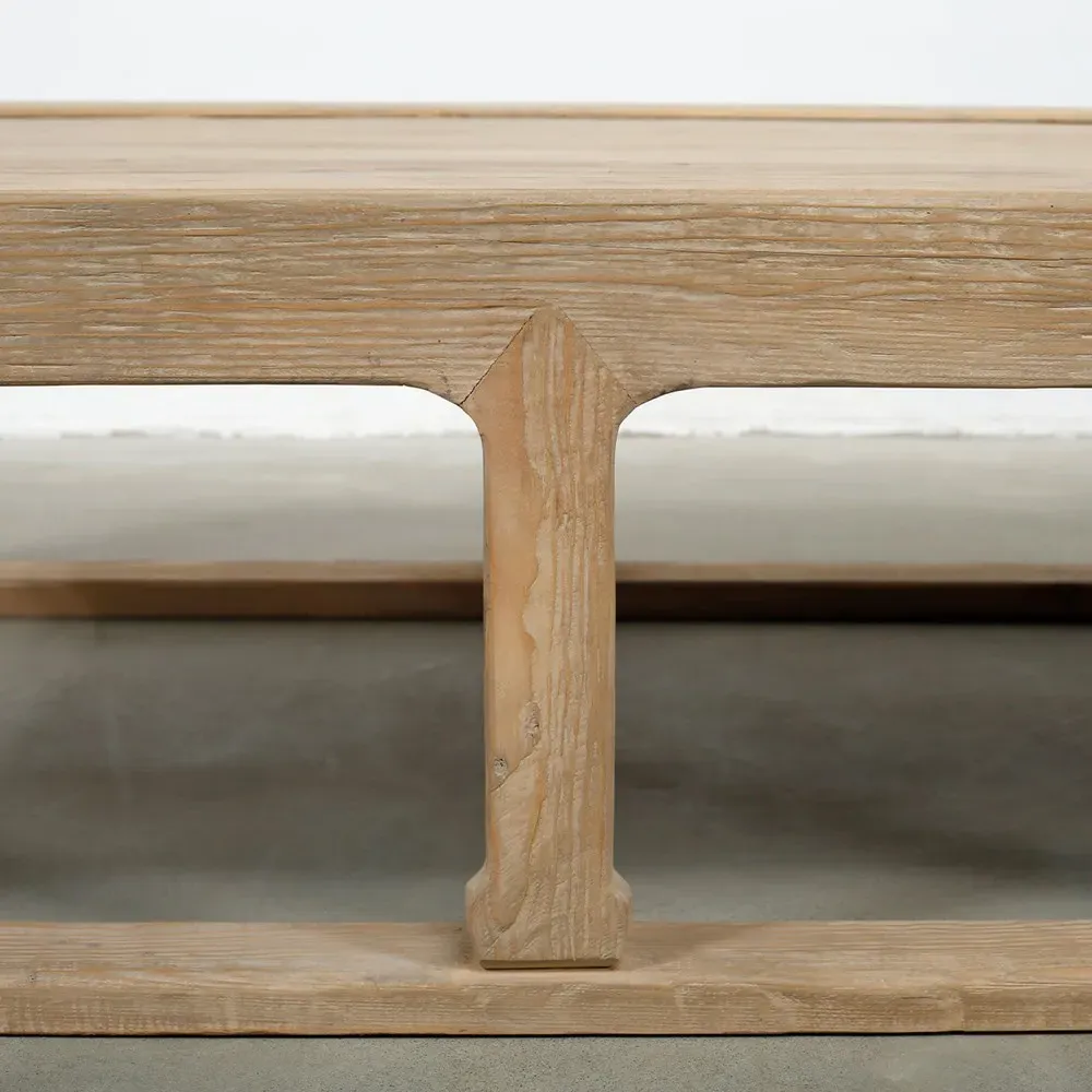 Chantria Square Coffee Table - Brown, Pine Wood