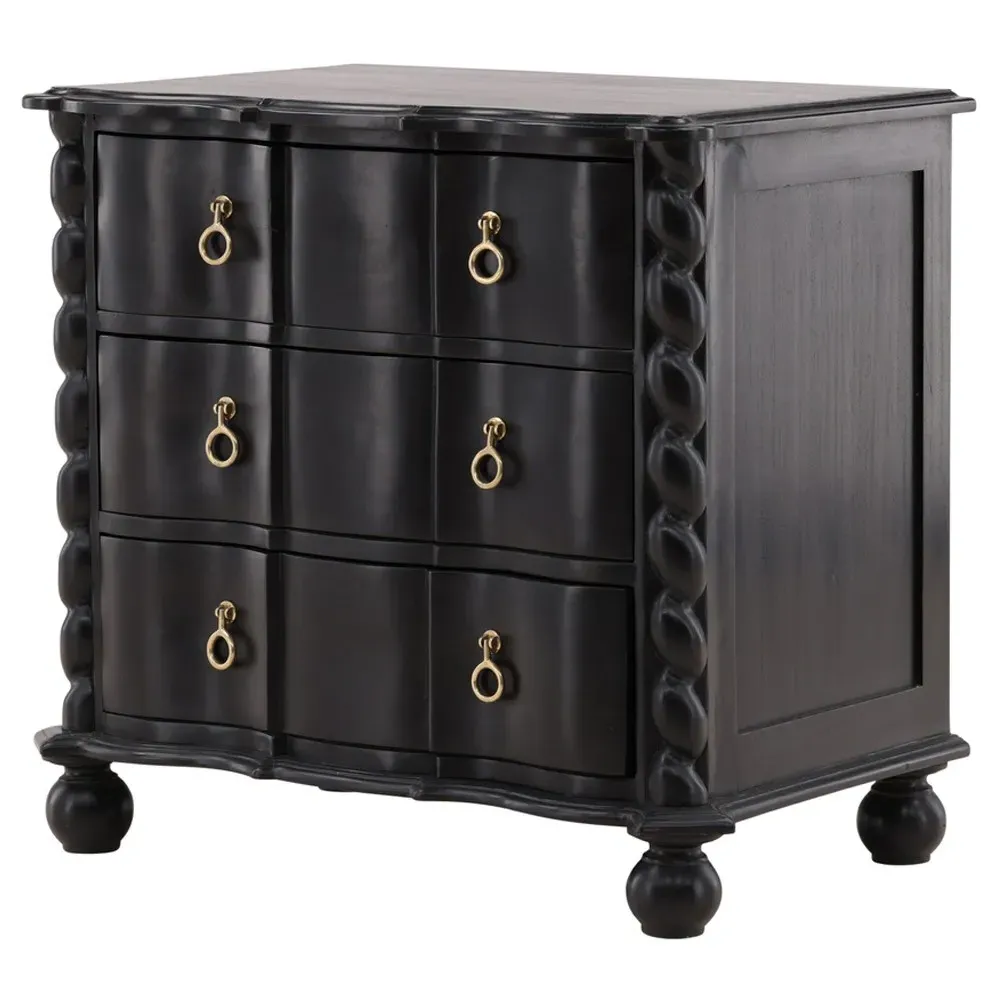 Chardon Bachelor Chest - Black, Mahogany