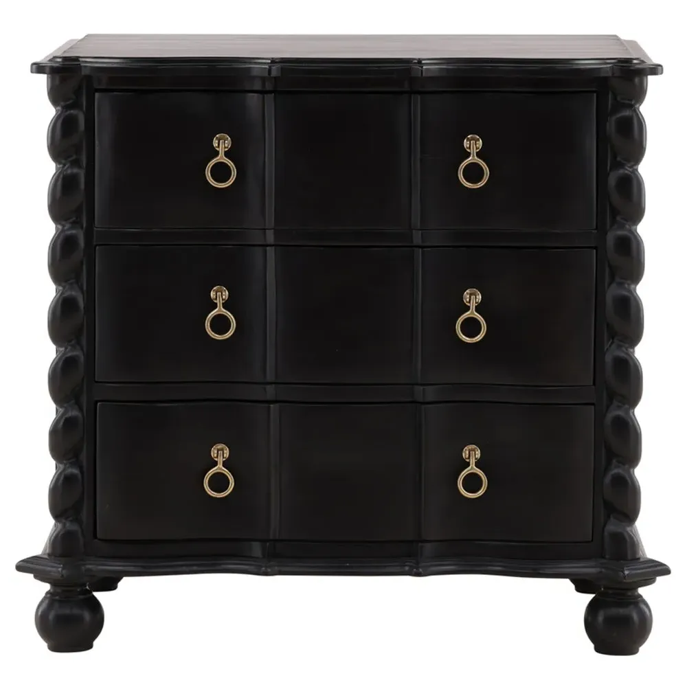 Chardon Bachelor Chest - Black, Mahogany