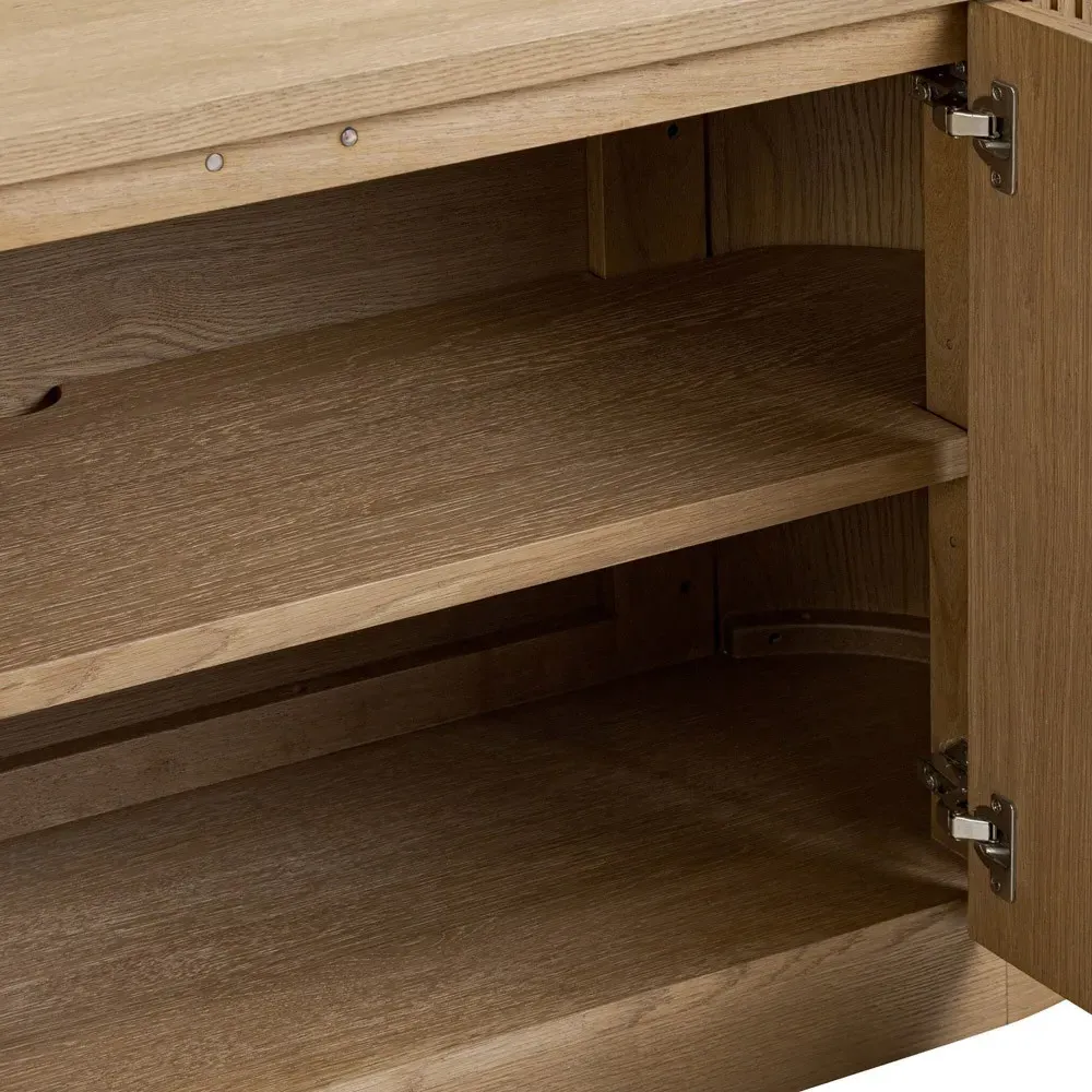 Charlene 92" Media Console - Natural Brown, Oak