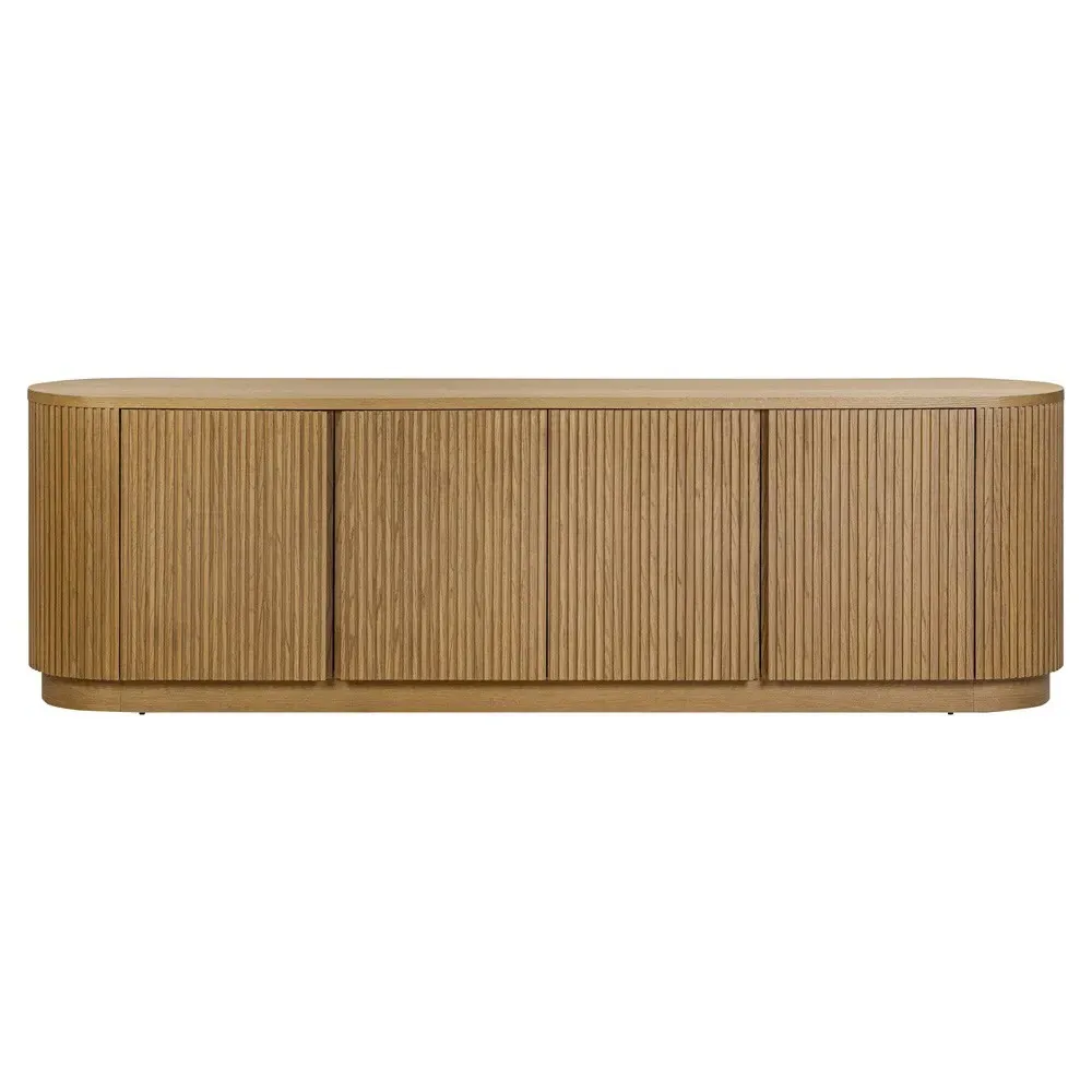 Charlene 92" Media Console - Natural Brown, Oak