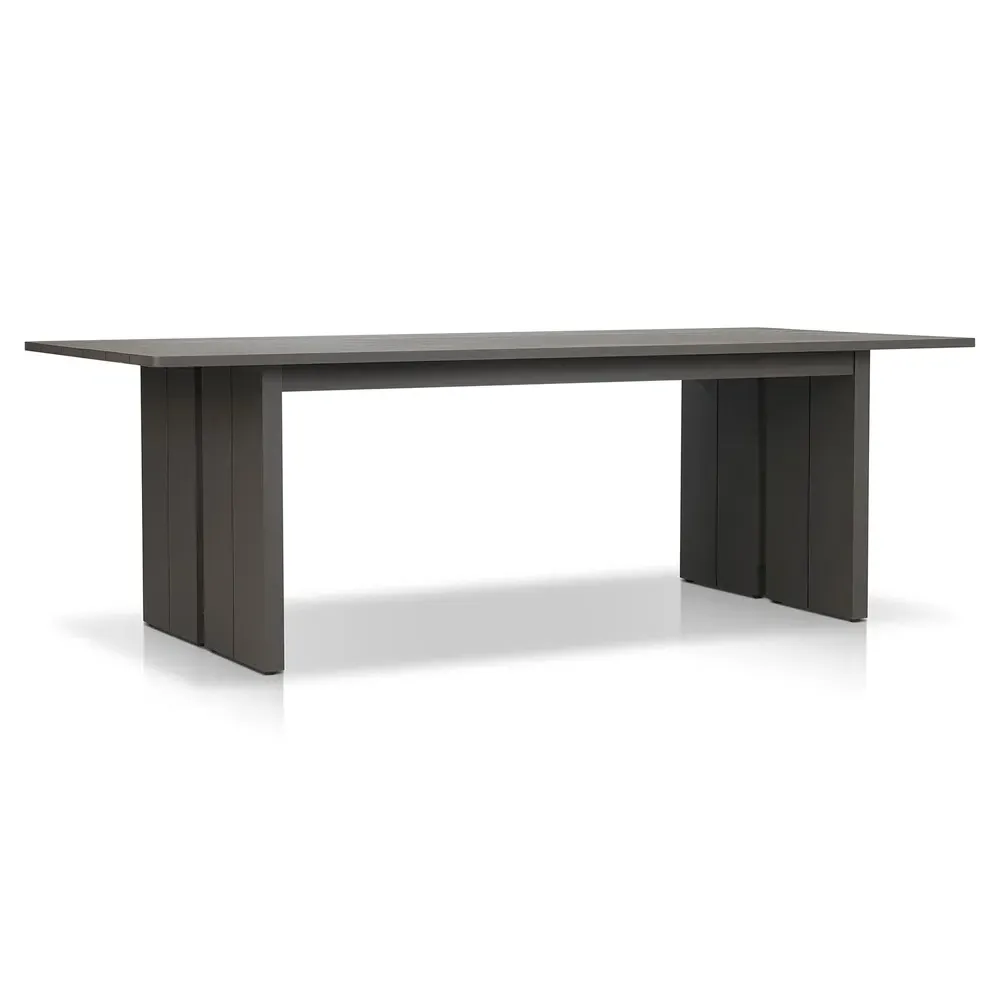 Charles 92" Rectangular Outdoor Dining Table - Dark Bronze, Aluminum