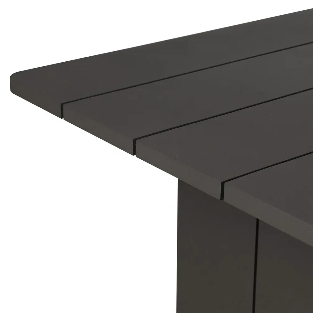 Charles 92" Rectangular Outdoor Dining Table - Dark Bronze, Aluminum