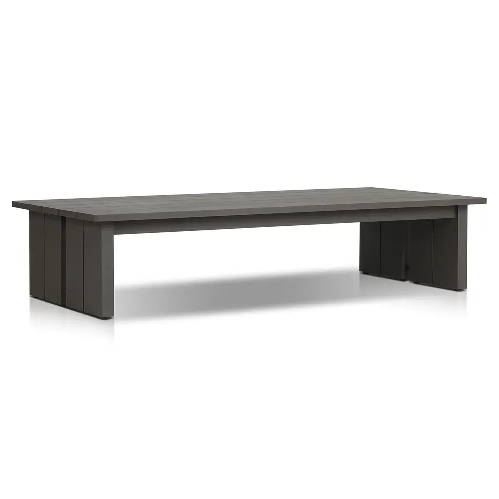 Charles Rectangular Outdoor Coffee Table - Dark Bronze, Aluminum